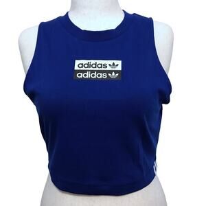 Adidas NWT Royal Blue Cropped Tank Top Women L